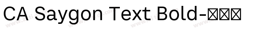 CA Saygon Text Bold字体转换